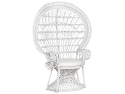 Fauteuil En Rotin Blanc EMMANUELLE