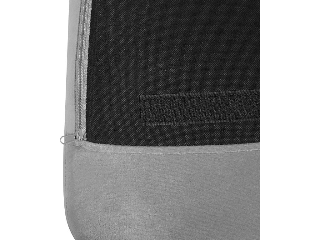 Chaise à Bascule En Velours Gris Clair ELLAN – Image 7