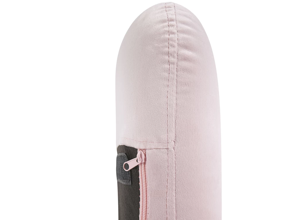 Chaise à Bascule En Velours Rose ELLAN – Image 7