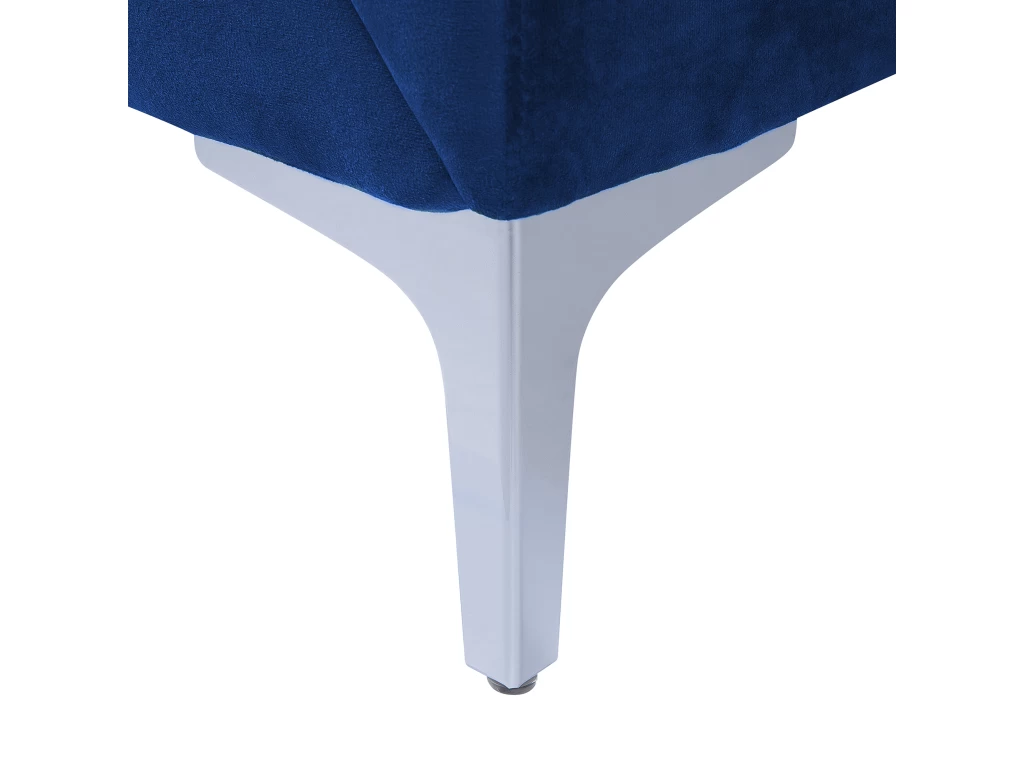 Fauteuil En Velours Bleu Marine FENES – Image 7