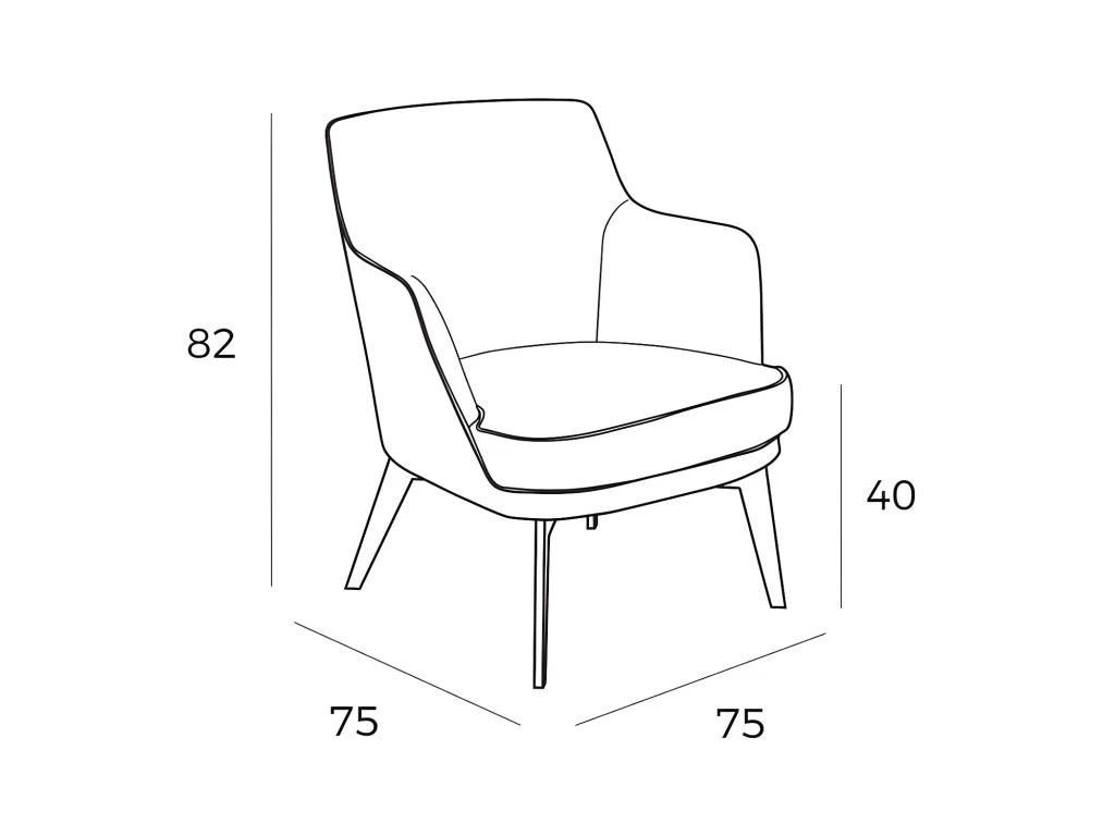 Fauteuil En Tissu Pied-de-poule 5011 ANGEL CERDA – Image 5