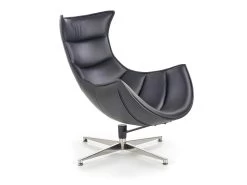 Fauteuil Design En Cuir Reconstitué -86 Cm X 84 Cm X 96 Cm - Noir