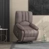 Fauteuil De Relaxation électrique - Fauteuil Releveur Inclinable - Repose-pied Ajustable - Microfibre Polyester Gris