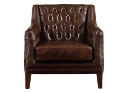 Fauteuil En Cuir COLBERT - Marron