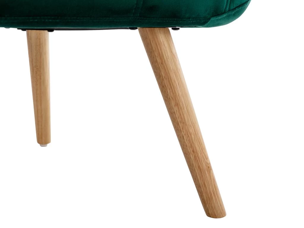 Fauteuil En Velours Vert LUOSTO – Image 5