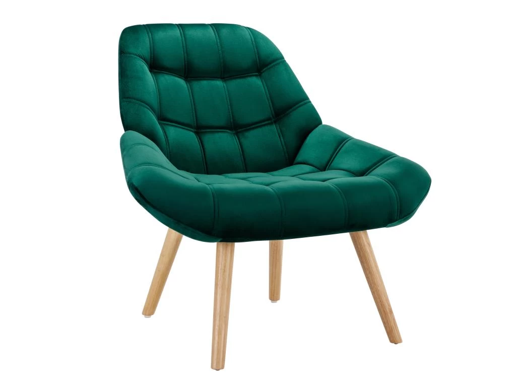 Fauteuil En Velours Vert LUOSTO – Image 2