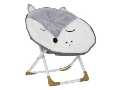 Fauteuil Pliant Enfant Renard Gris Atmosphera - Gris