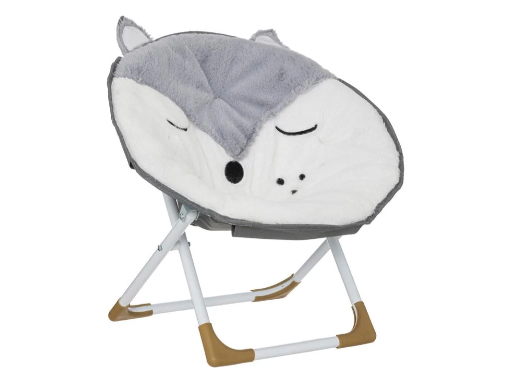 Fauteuil Pliant Enfant Renard Gris Atmosphera - Gris