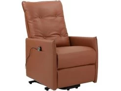Fauteuil Inclinable électrique Et Relevable En PU Cognac