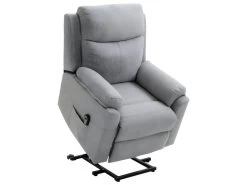 Fauteuil De Relaxation Releveur AUGUSTO Gris Clair Chiné