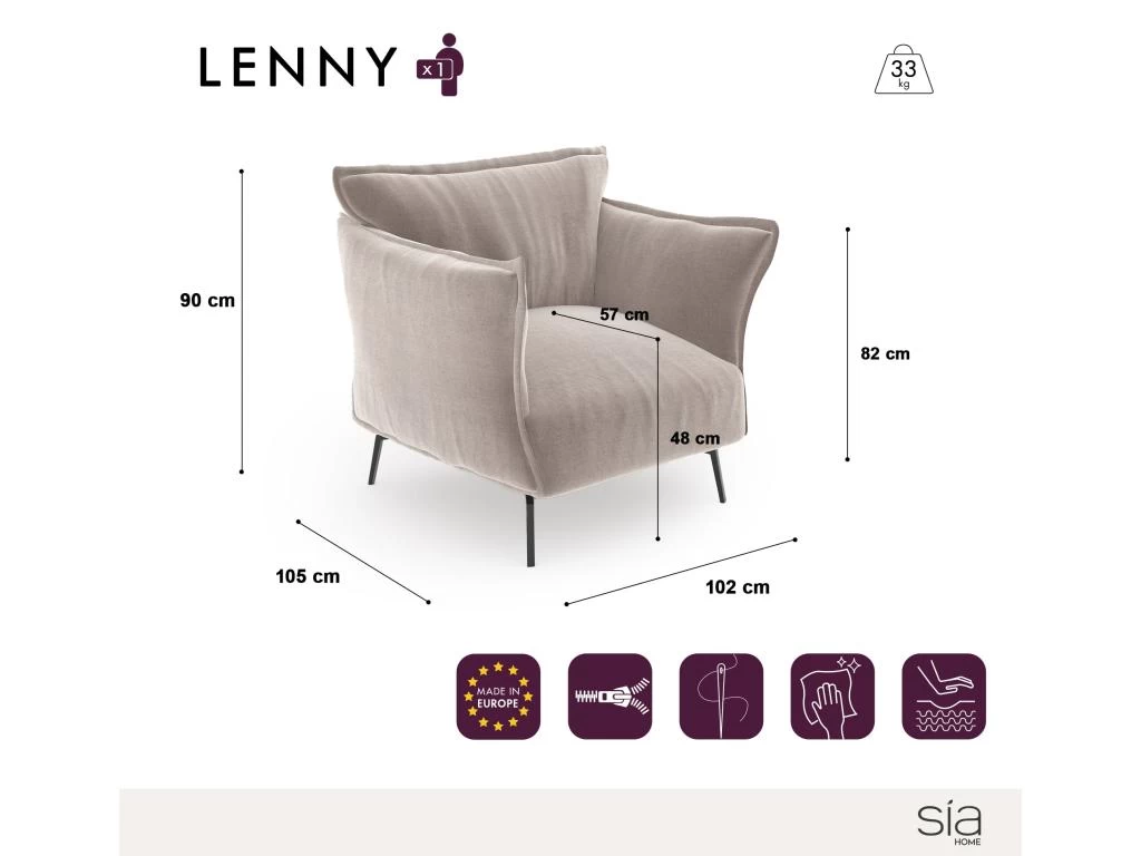 Fauteuil Tissu Effet Cuir Vintage Cognac – Image 6