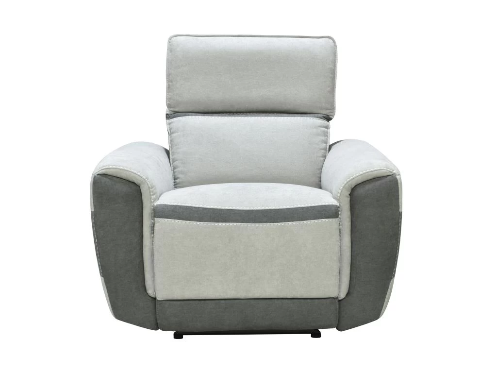 Fauteuil Relax électrique En Tissu Gris Clair ORIETTO – Image 3