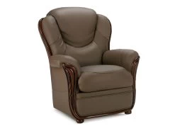 Fauteuil 100% Cuir De Buffle ADELAIDE - Taupe