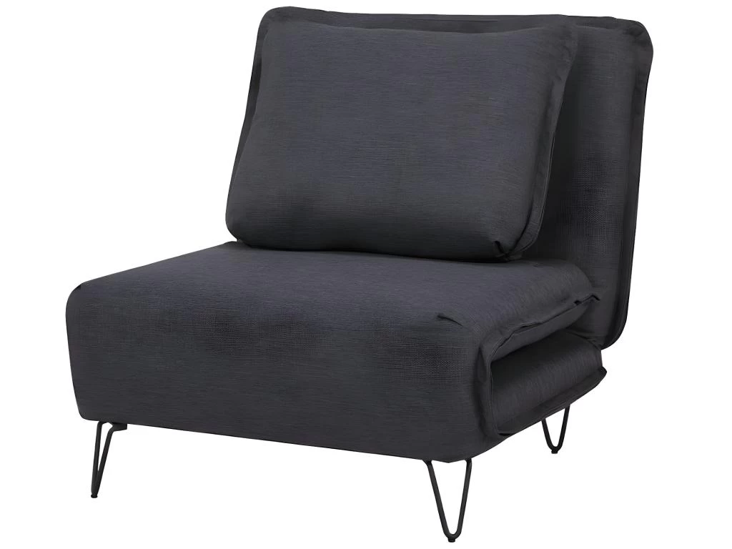Fauteuil Convertible En Tissu LOOF - Anthracite – Image 4