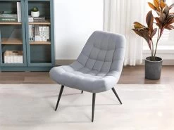 Fauteuil En Tissu Gris Clair ESENO