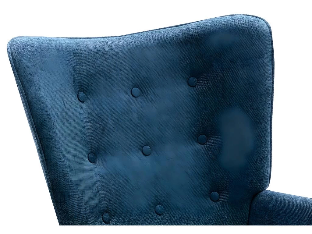 Fauteuil En Tissu Bleu VATELY – Image 4
