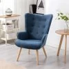 Fauteuil En Tissu Bleu VATELY
