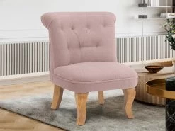 Fauteuil Crapaud Pour Enfant En Tissu AROLD - Rose