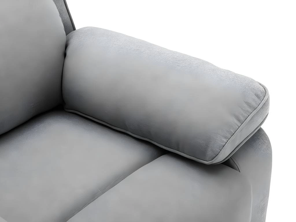 Fauteuil Relax En Tissu Gris Clair LANA – Image 7
