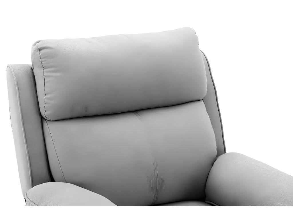 Fauteuil Relax En Tissu Gris Clair LANA – Image 6
