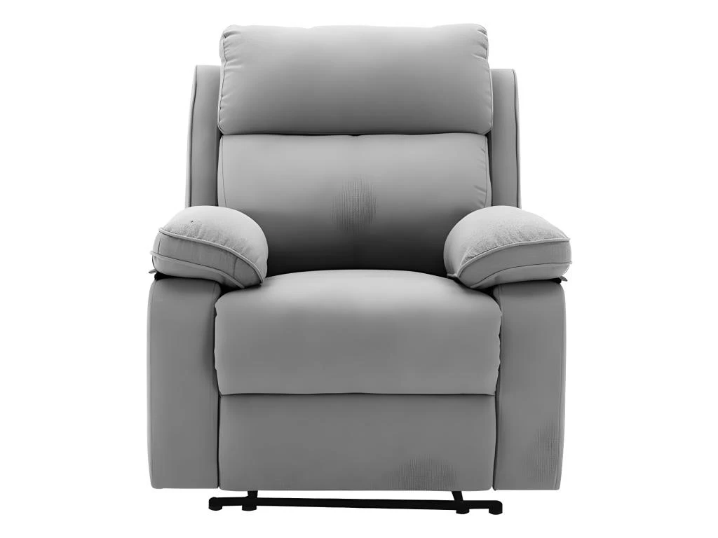 Fauteuil Relax En Tissu Gris Clair LANA – Image 3