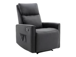 Fauteuil Relax En Tissu Anthracite MADRIOLO