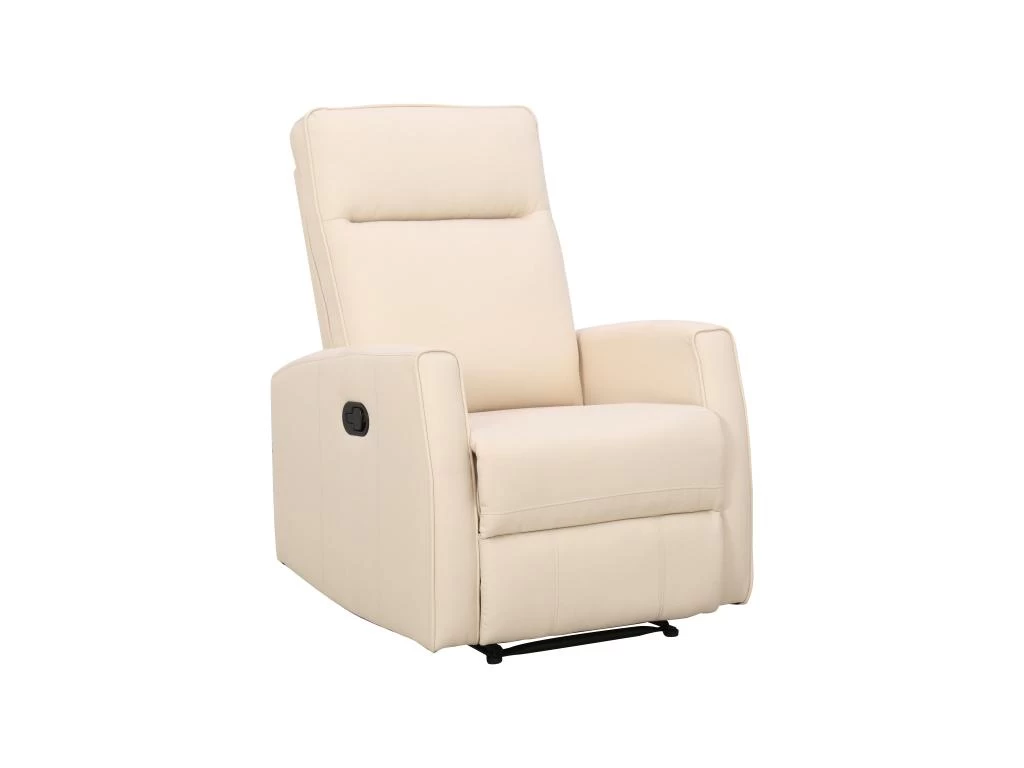 Fauteuil Relax En Tissu Crème PRODA – Image 4