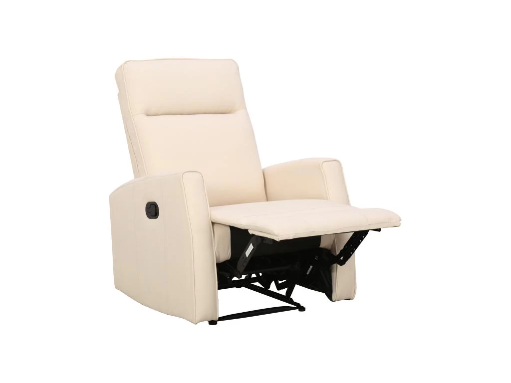 Fauteuil Relax En Tissu Crème PRODA – Image 3