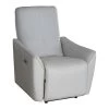 Fauteuil Relax électrique En Tissu Effet Cuir Beige TAODA