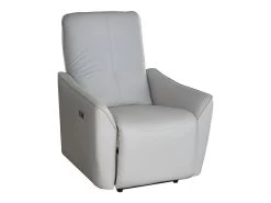 Fauteuil Relax électrique En Tissu Effet Cuir Beige TAODA