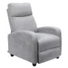 SOFEN - Fauteuil De Relaxation Matelassé Gris Clair