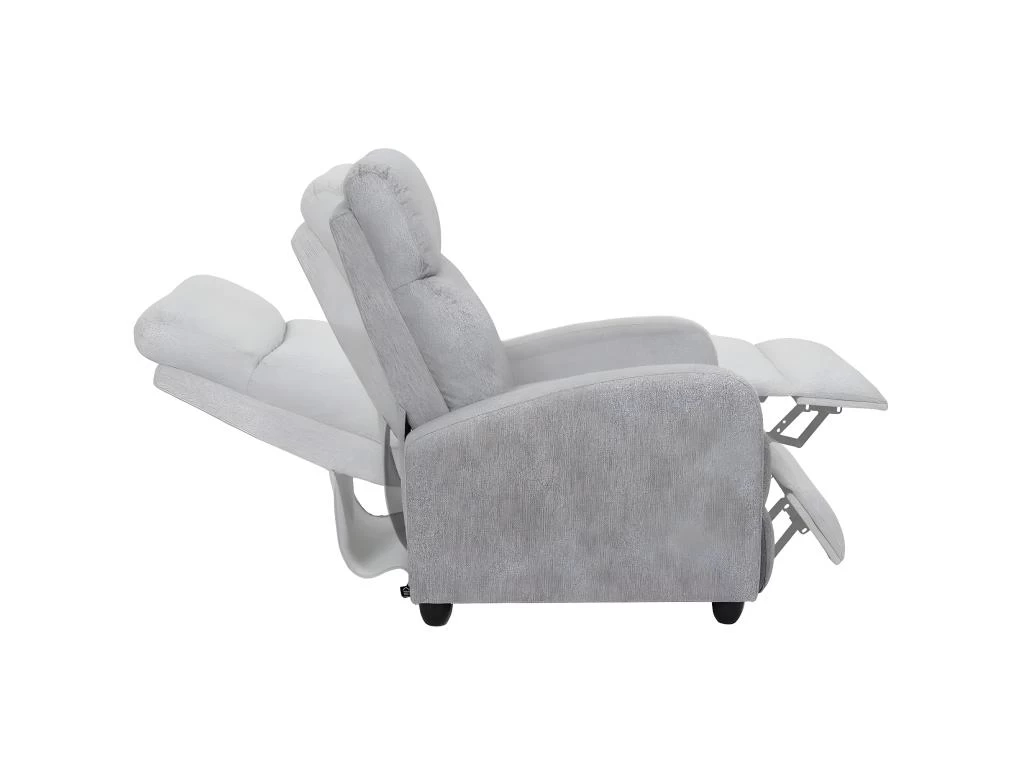 SOFEN - Fauteuil De Relaxation Matelassé Gris Clair – Image 5