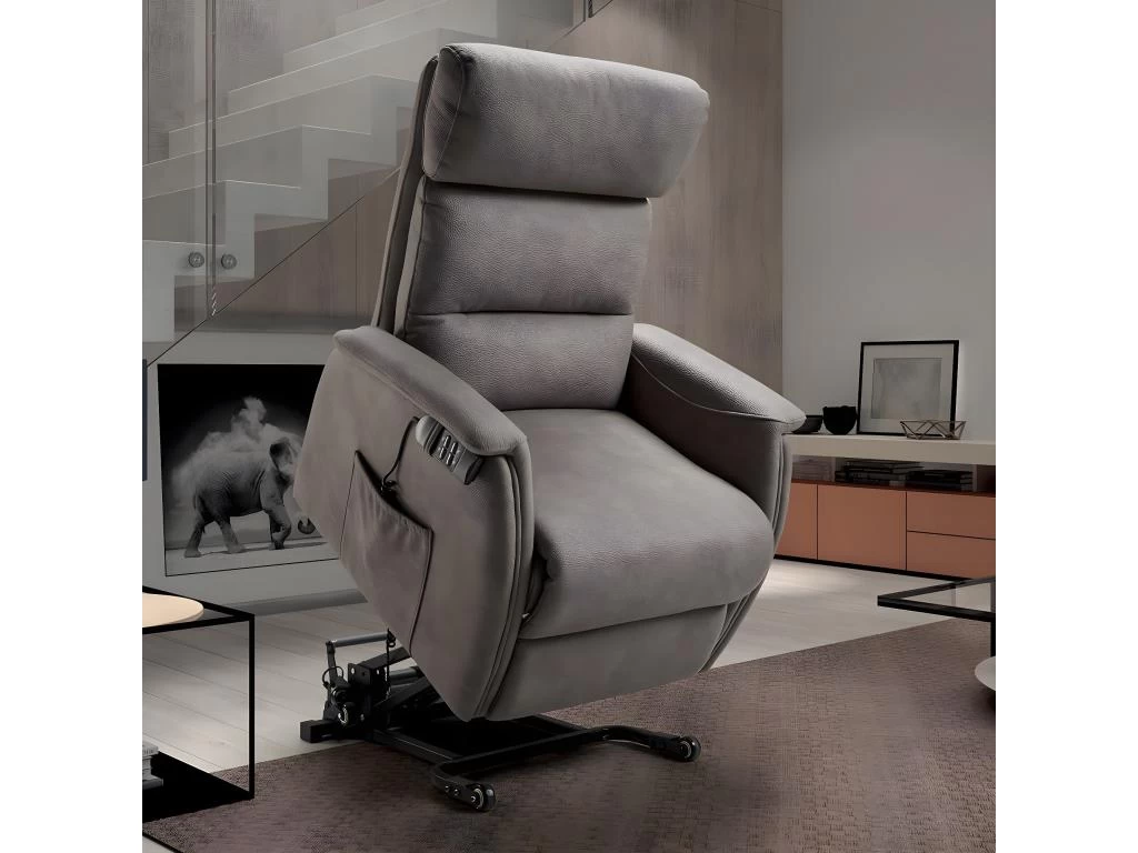 PACIOS - Fauteuil Relax Et Releveur Electrique Gris – Image 2