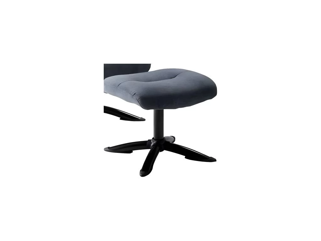 OBANOS - Fauteuil Inclinable + Repose-Pieds Gris Bleu – Image 4