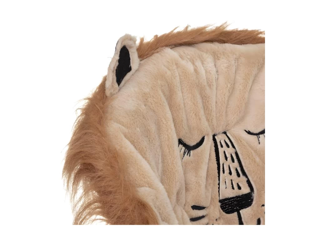 Fauteuil Lion Pour Enfant En Tissu Marron Et Beige – Image 2