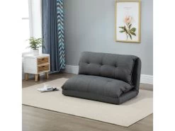 Chauffeuse - Matelas D'appoint Pliant - Fauteuil Convertible - Inclinaison Dossier Réglable 13 Positions - Tissu Lin