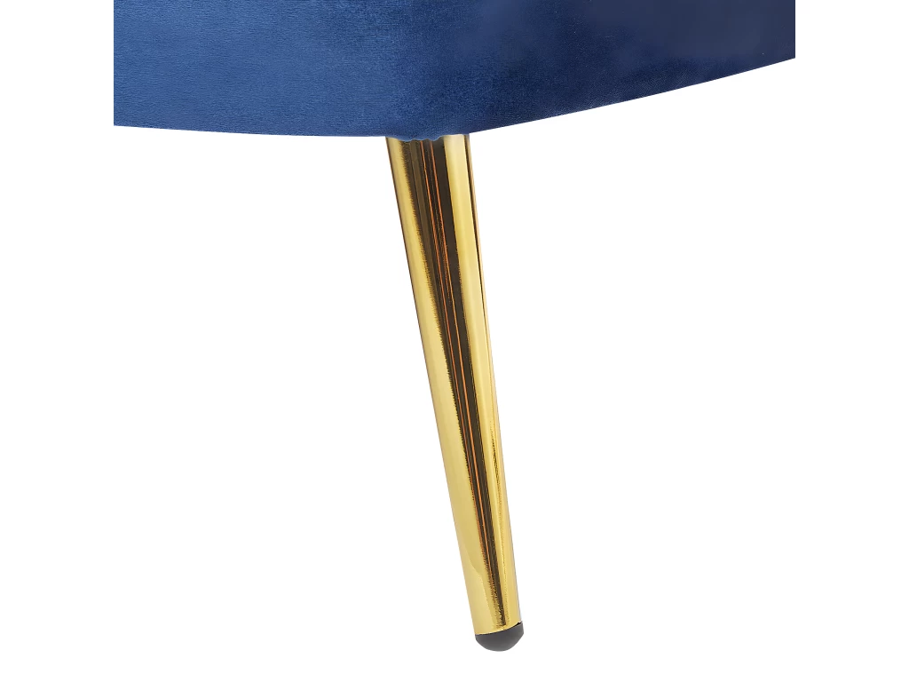 Chaise Longue Côté Gauche En Velours Bleu Cobalt ALLIER – Image 7