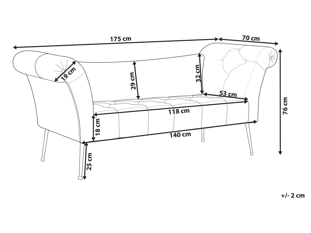 Chaise Longue En Velours à Motif Floral NANTILLY – Image 3