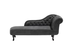 Méridienne Chesterfield Grise Côté Droit NIMES