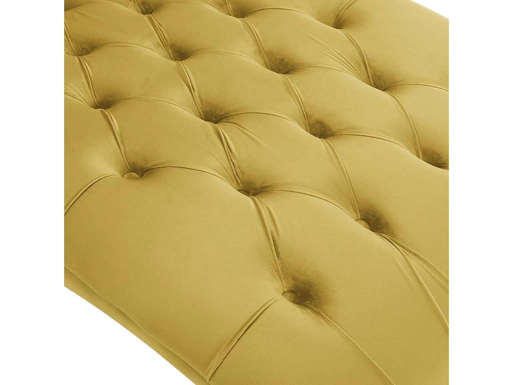 Chaise Longue En Velours Moutarde MURET – Image 8