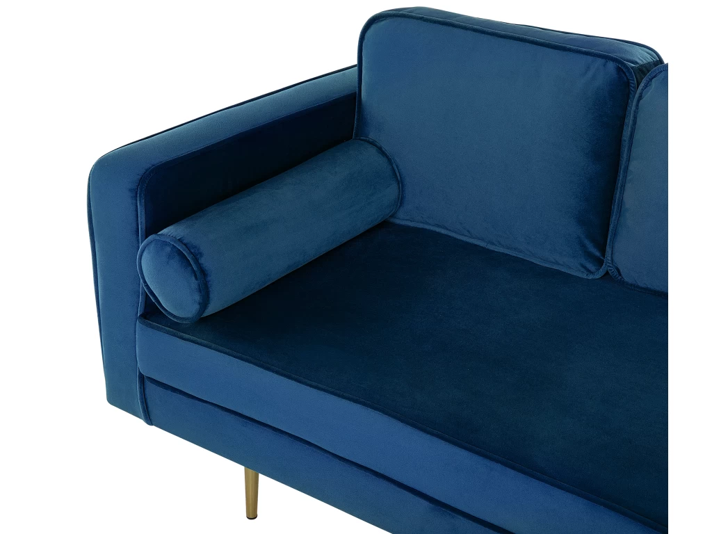 Méridienne En Velours Bleu Marine Côté Gauche MIRAMAS – Image 6