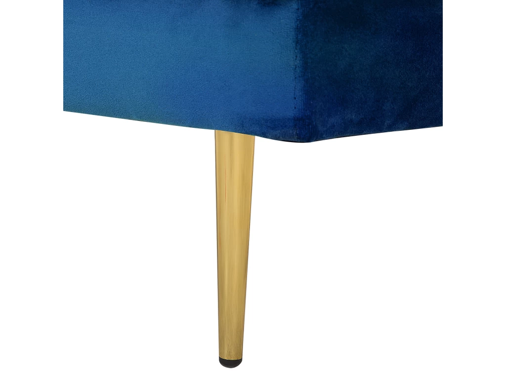 Méridienne En Velours Bleu Marine Côté Gauche MIRAMAS – Image 7