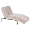 Chaise Longue Réglable Beige LOIRET