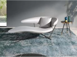 Canapé En Simili-cuir Et Acier Noir 6172 ANGEL CERDA