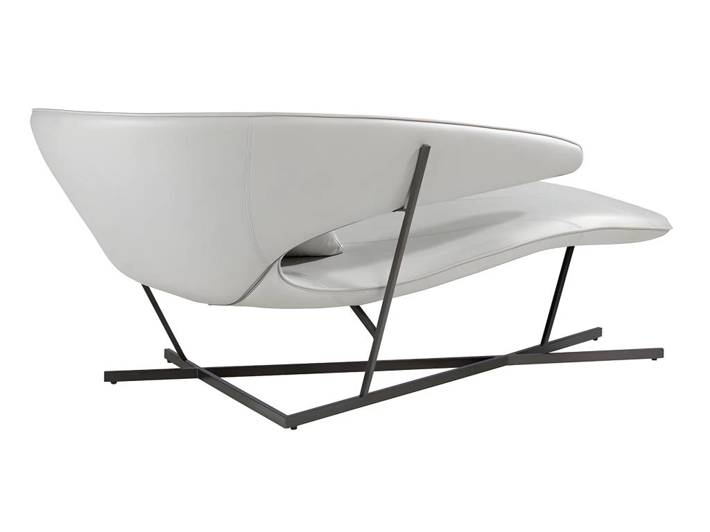 Canapé En Simili-cuir Et Acier Noir 6172 ANGEL CERDA – Image 6