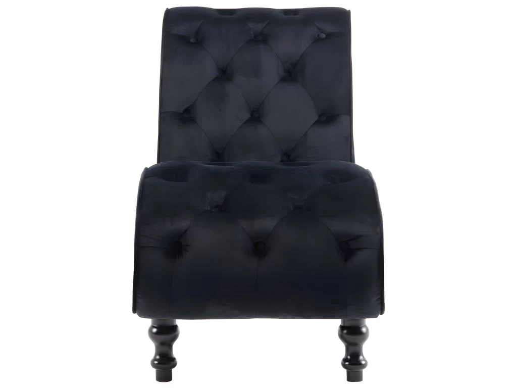Chaise Longue Noir Velours