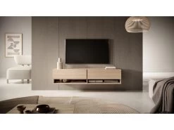 Meuble TV 140 Cm -Chêne Linberg - MIRRGO