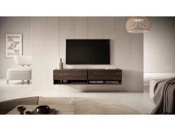 Meuble TV 140 Cm -Chêne noisette - MIRRGO