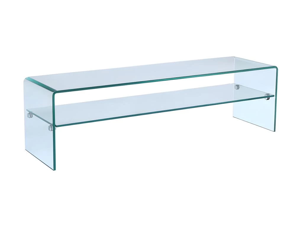Meuble TV STILEOS - 1 Niche - Verre Trempé – Image 4