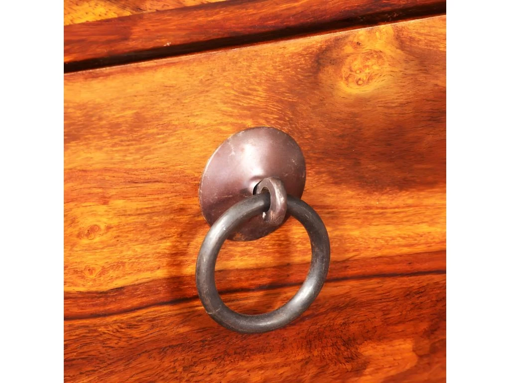 Meuble Télé Buffet Tv Télévision Design Pratique Bois Massif De Sesham 120 Cm 2502176 – Image 3